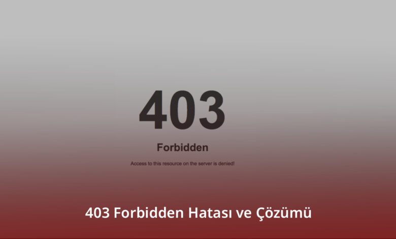 403 Forbidden Hatası ve Çözümü