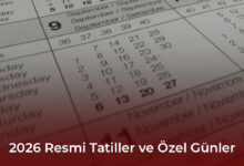 2026 Resmi Tatiller ve Özel Günler 2026 Resmi Tatiller ve Özel Günler